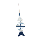 Nautical Theme Practical Multipurpose Wooden Fish Sculpture for Indoor Space 65x17cm