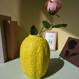 Fruit Shaped Vase Lemon Shaped Decorative Vase for Fireplace Office Entrance