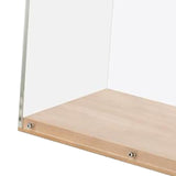 Tabletop Vinyl Record Holder Wood Acrylic Album Storage Box for Photo DVD CD