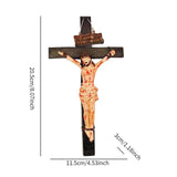 Jesus Crucifix Crosses Figurine Catholic Crucifix Wall Cross for Garden Yard