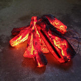 5Pcs Simulation Flame Carbon Strip for Outdoor Camping Cabin Decor Bedroom