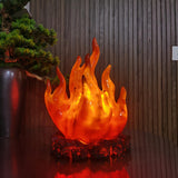 Flame Statue Collections Desktop Ornament for Office Bedroom Bookshelf