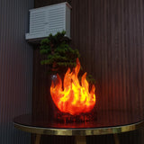 Flame Statue Collections Desktop Ornament for Office Bedroom Bookshelf