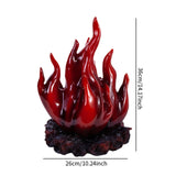 Flame Statue Collections Desktop Ornament for Office Bedroom Bookshelf