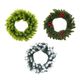 Artificial Xmas Wreath Christmas Winter Wreath for Indoor Outdoor Decoration white green