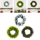 Artificial Xmas Wreath Christmas Winter Wreath for Indoor Outdoor Decoration white green