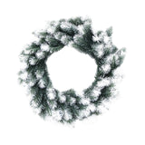 Artificial Xmas Wreath Christmas Winter Wreath for Indoor Outdoor Decoration white green