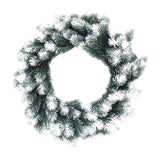 Artificial Xmas Wreath Christmas Winter Wreath for Indoor Outdoor Decoration white green