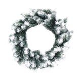 Artificial Xmas Wreath Christmas Winter Wreath for Indoor Outdoor Decoration white green