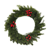 Artificial Xmas Wreath Christmas Winter Wreath for Indoor Outdoor Decoration green red