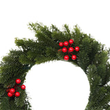 Artificial Xmas Wreath Christmas Winter Wreath for Indoor Outdoor Decoration green red