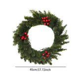 Artificial Xmas Wreath Christmas Winter Wreath for Indoor Outdoor Decoration green red