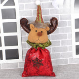 Christmas Gift Bag Storage Linen for Office Family Gatherings Xmas Eve Apple cow