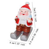 Christmas Cell Phone Stand Craft Statue for Decoration Bedroom Window Sill Snowman