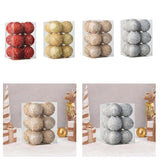 12Pcs Christmas Ball Decoration Decorative for Farmhouse Cabinet Living Room Red