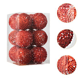 12Pcs Christmas Ball Decoration Decorative for Farmhouse Cabinet Living Room Red