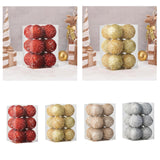 12Pcs Christmas Ball Decoration Decorative for Farmhouse Cabinet Living Room Red