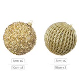 12Pcs Christmas Ball Decoration Decorative for Farmhouse Cabinet Living Room Gold