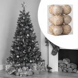 12Pcs Christmas Ball Decoration Decorative for Farmhouse Cabinet Living Room Champagne Gold