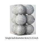 12Pcs Christmas Ball Decoration Decorative for Farmhouse Cabinet Living Room Silver