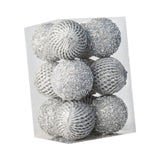 12Pcs Christmas Ball Decoration Decorative for Farmhouse Cabinet Living Room Silver