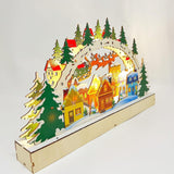 Wooden Christmas Decoration Creative Battery Operated LED Holiday Decoration