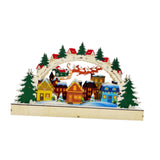 Wooden Christmas Decoration Creative Battery Operated LED Holiday Decoration