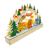 Wooden Christmas Decoration Creative Battery Operated LED Holiday Decoration