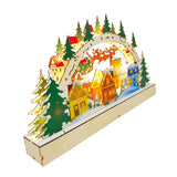 Wooden Christmas Decoration Creative Battery Operated LED Holiday Decoration