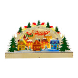 Wooden Christmas Decoration Creative Battery Operated LED Holiday Decoration