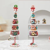 Small Tabletop Artificial Christmas Tree Mantel Cabinet Party Donut Ornament