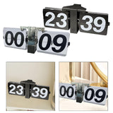 Automatic Page Turning Clock Wall Mounted Classic Clock for Living Room Home Black