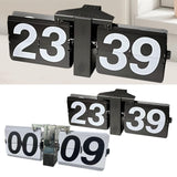 Automatic Page Turning Clock Wall Mounted Classic Clock for Living Room Home Black