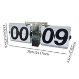 Automatic Page Turning Clock Wall Mounted Classic Clock for Living Room Home White