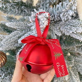 Christmas Bell Pendant Gift 3 inch Christmas Bell for Car Interior Door Wall red