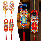 6x Door Hanger Signs Bedroom Chinese New Year 2025 Snake Hanging Decorations