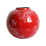 Red Ceramic Vase Home Decor Flower Vase for Centerpiece Anniversary Entryway Height 24cm