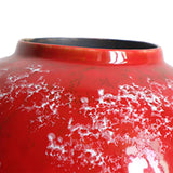 Red Ceramic Vase Home Decor Flower Vase for Centerpiece Anniversary Entryway Height 24cm