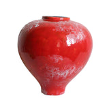 Red Ceramic Vase Home Decor Flower Vase for Centerpiece Anniversary Entryway Height 32cm