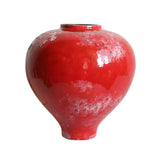 Red Ceramic Vase Home Decor Flower Vase for Centerpiece Anniversary Entryway Height 32cm