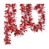 Christmas Tinsel Garland Red Shiny Hanging Ornament for Fall Wall Decoration