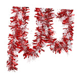 Christmas Tinsel Garland Red Shiny Hanging Ornament for Fall Wall Decoration