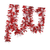 Christmas Tinsel Garland Red Shiny Hanging Ornament for Fall Wall Decoration