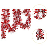 Christmas Tinsel Garland Red Shiny Hanging Ornament for Fall Wall Decoration