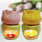 Essential Oil Burner Practical Candle Tealight Holder for Party Office Decor Pink