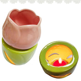 Essential Oil Burner Practical Candle Tealight Holder for Party Office Decor Pink