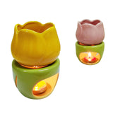 Essential Oil Burner Practical Candle Tealight Holder for Party Office Decor Pink