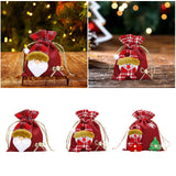 Christmas Drawstring Gift Bag Red for Family Gatherings Supplies Party Favor S  old man