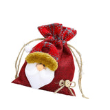 Christmas Drawstring Gift Bag Red for Family Gatherings Supplies Party Favor S  old man