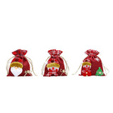 Christmas Drawstring Gift Bag Red for Family Gatherings Supplies Party Favor S  old man